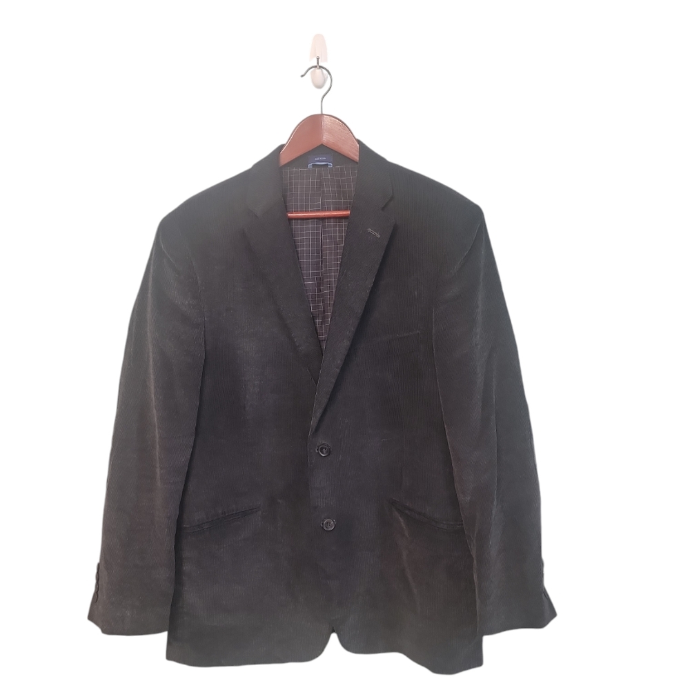 Cam Newton‎ Made Mens Corduroy Cotton Charcoal Gray Blazer Size 44R